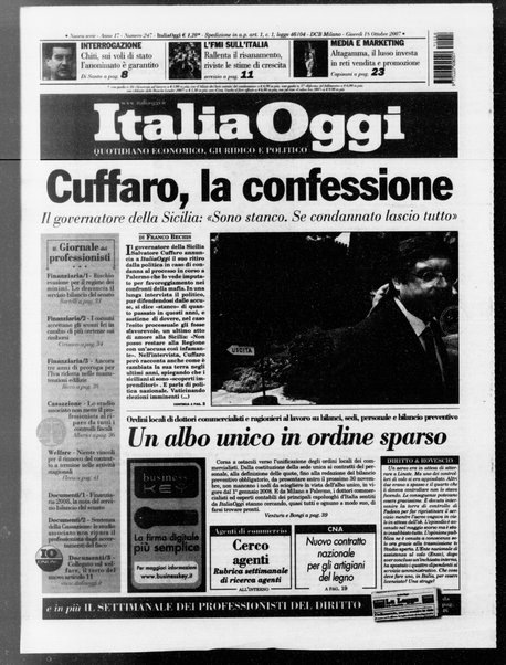 Italia oggi : quotidiano di economia finanza e politica